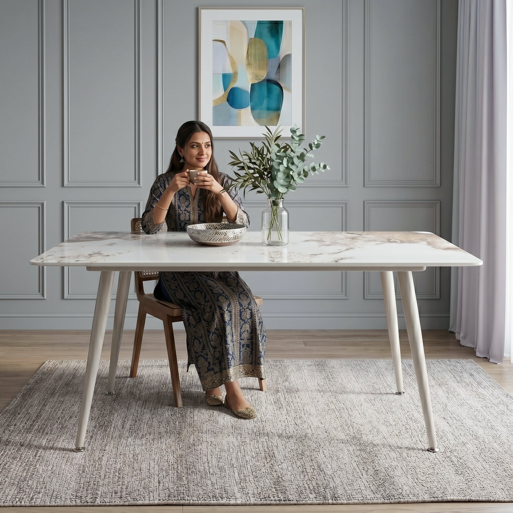 Fauna Sintered Stone 6 Seater Dinning Table