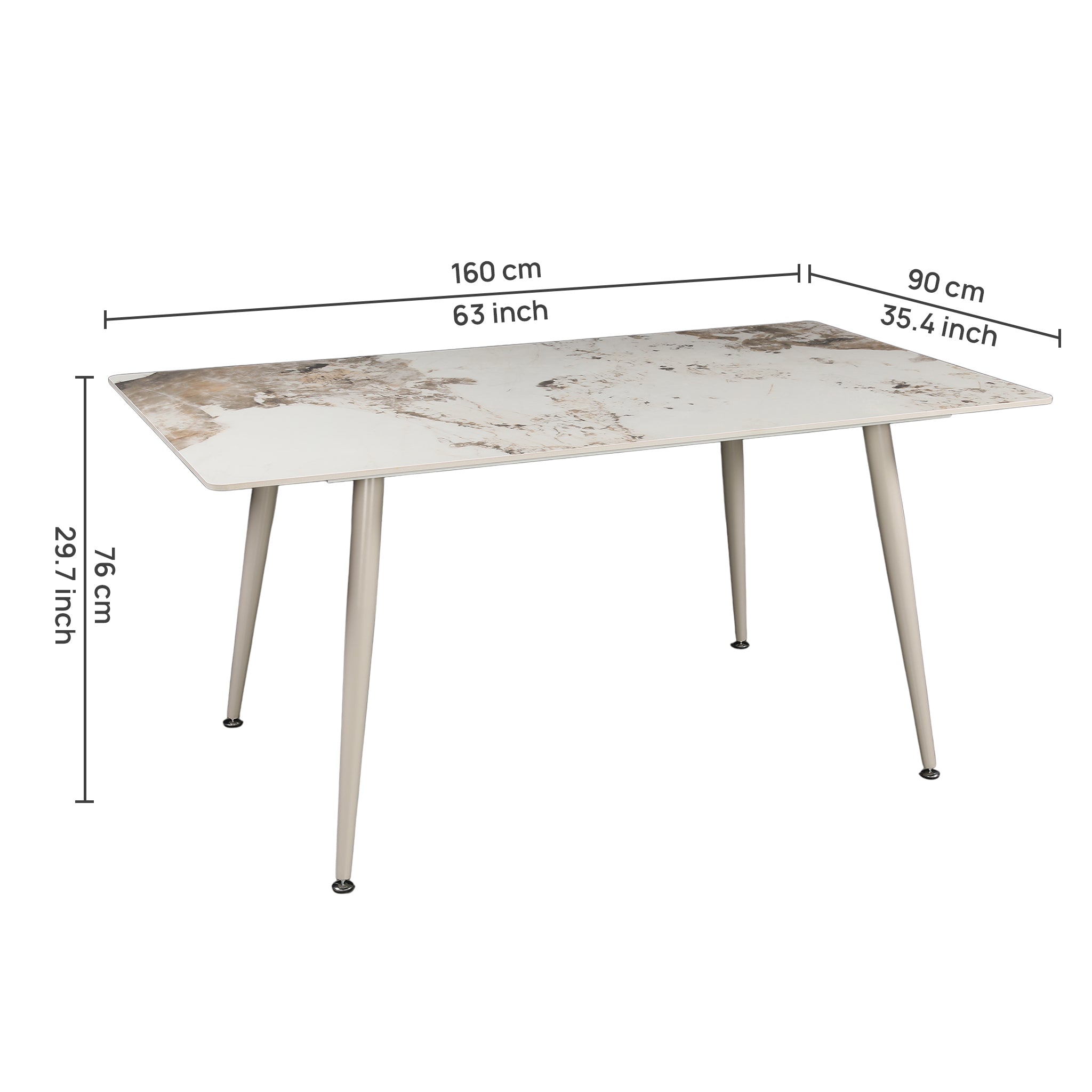 Fauna Sintered Stone 6 Seater Dinning Table