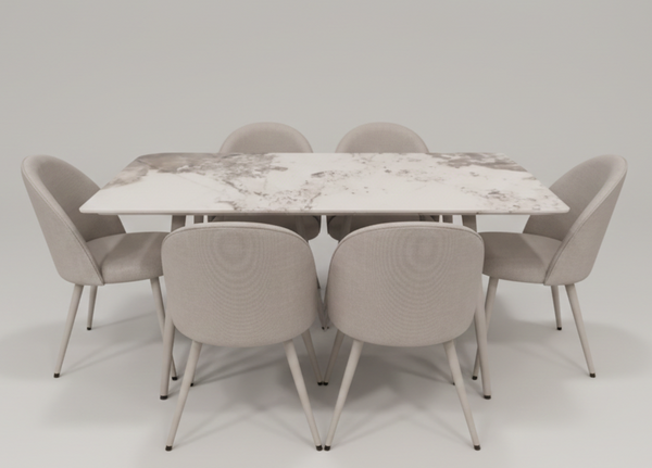 FAUNA SINTERED STONE 6 STR DINING TABLE dimensions