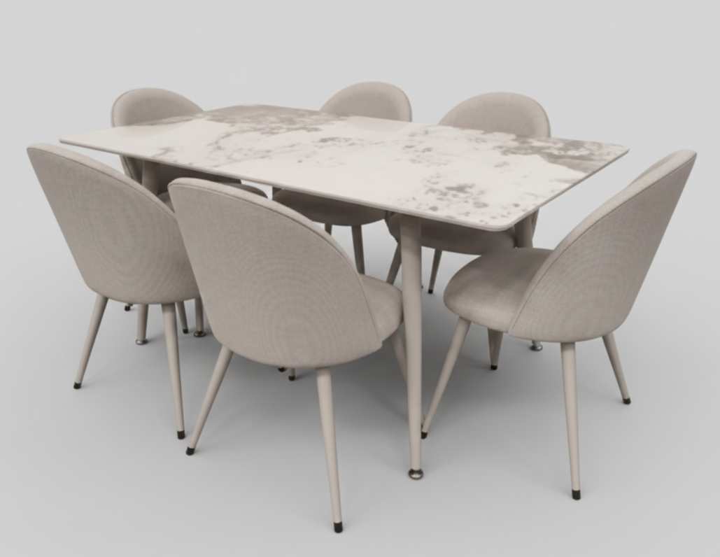 FAUNA SINTERED STONE 6 STR DINNING TABLE