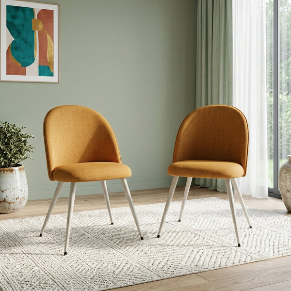 Fauna Dinning Chair Set Of 2 Yellow dimensions