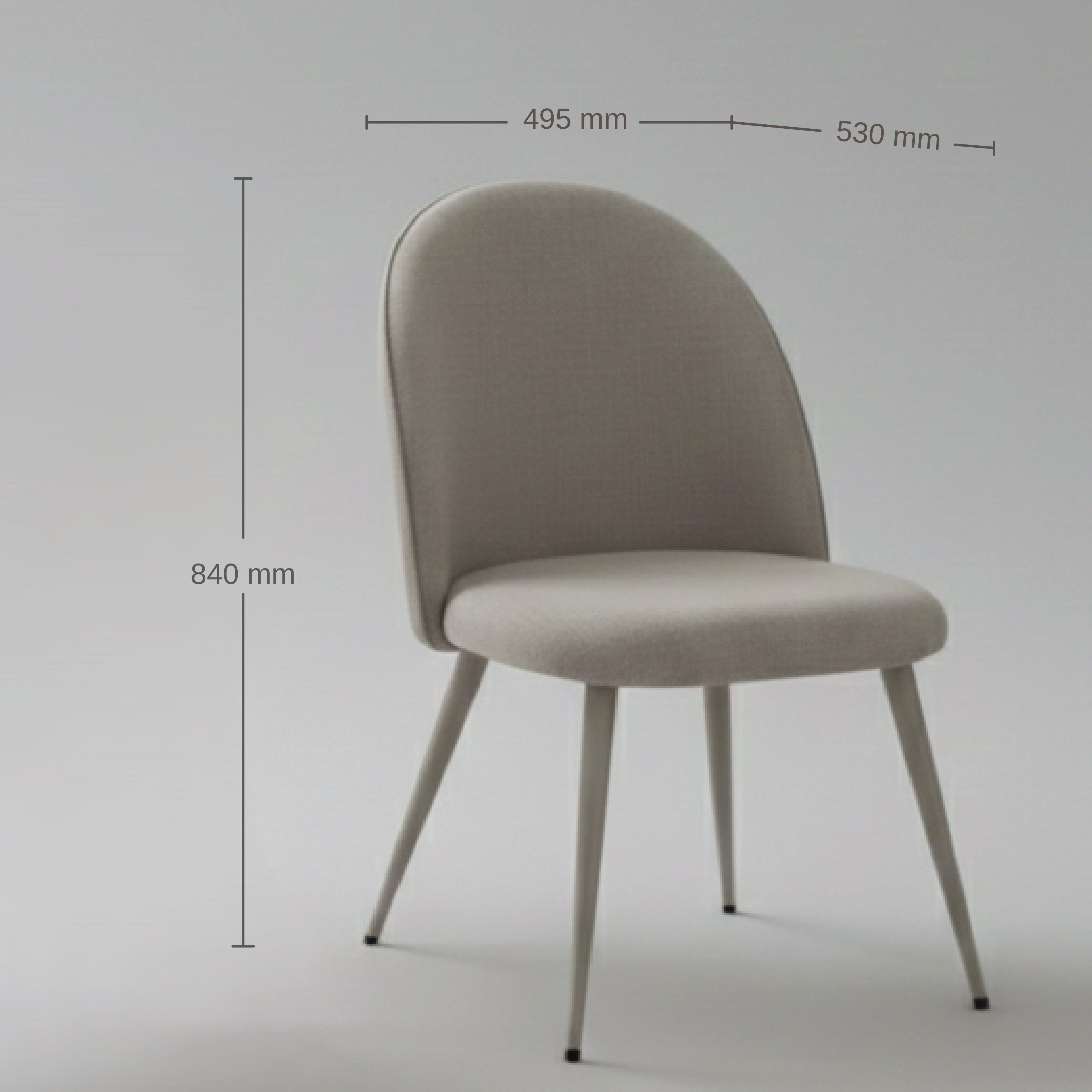 FAUNA DINNING CHAIR SET OF 2 BEIGE