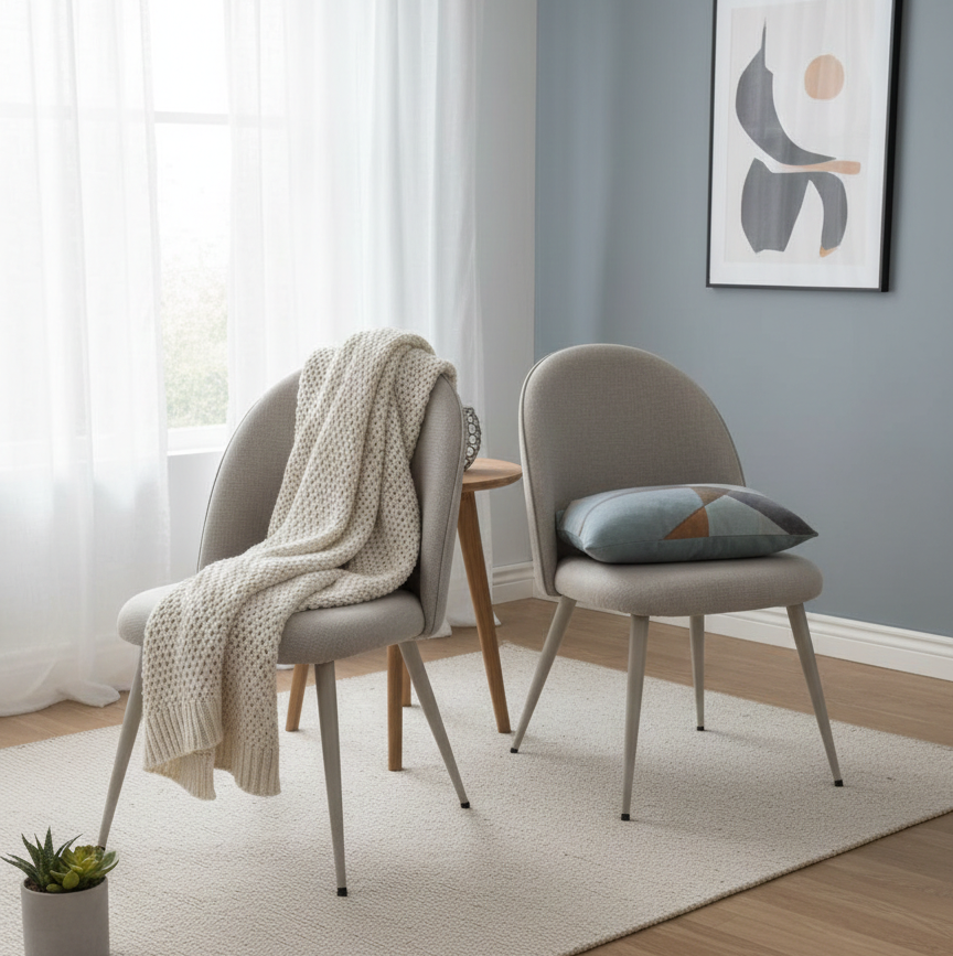 FAUNA DINNING CHAIR SET OF 2 BEIGE