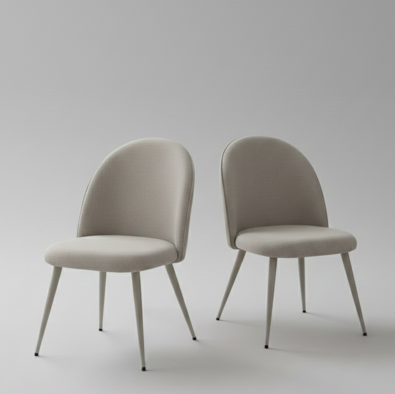 FAUNA DINNING CHAIR SET OF 2 BEIGE