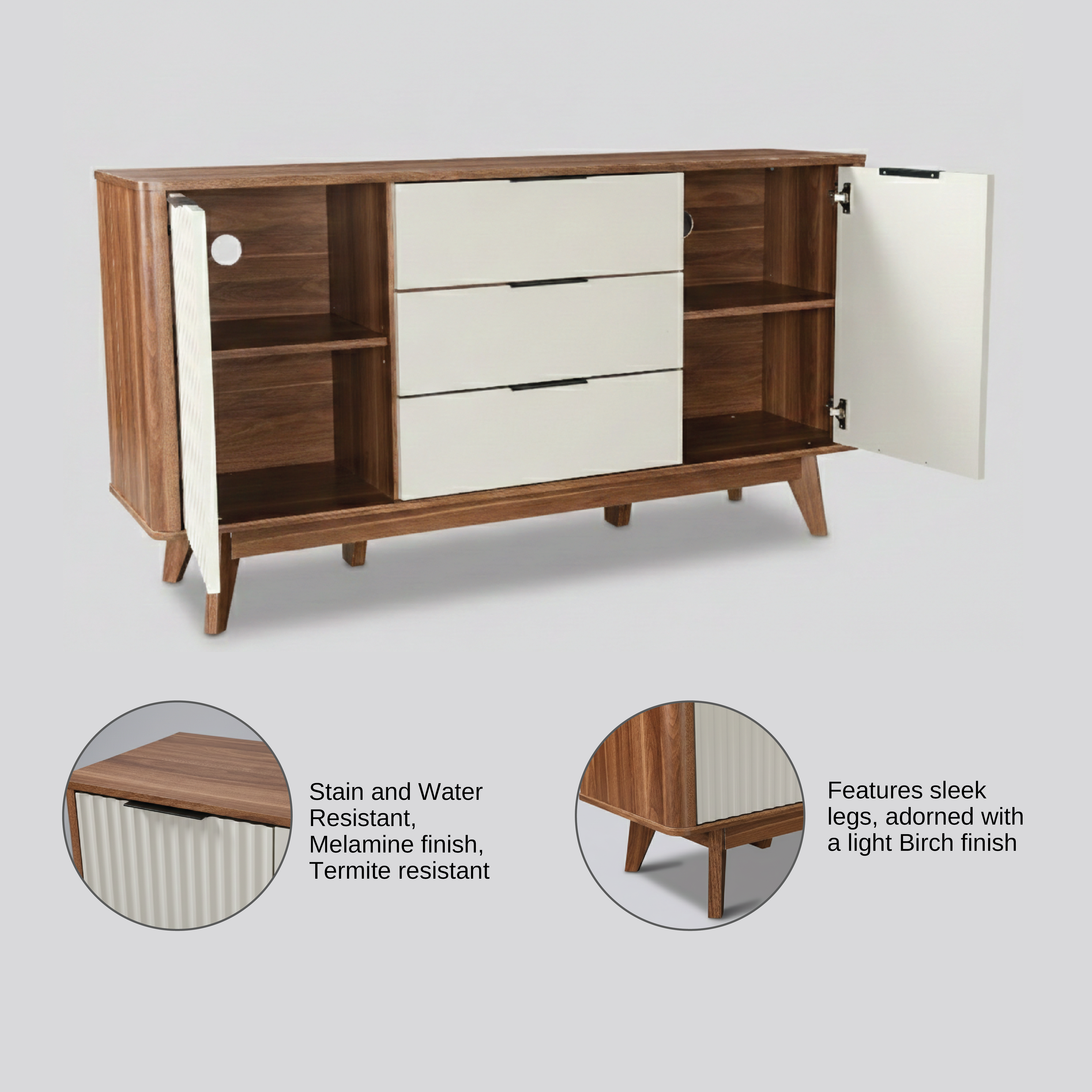 CONCERTO SIDEBOARD LIGHT GREY