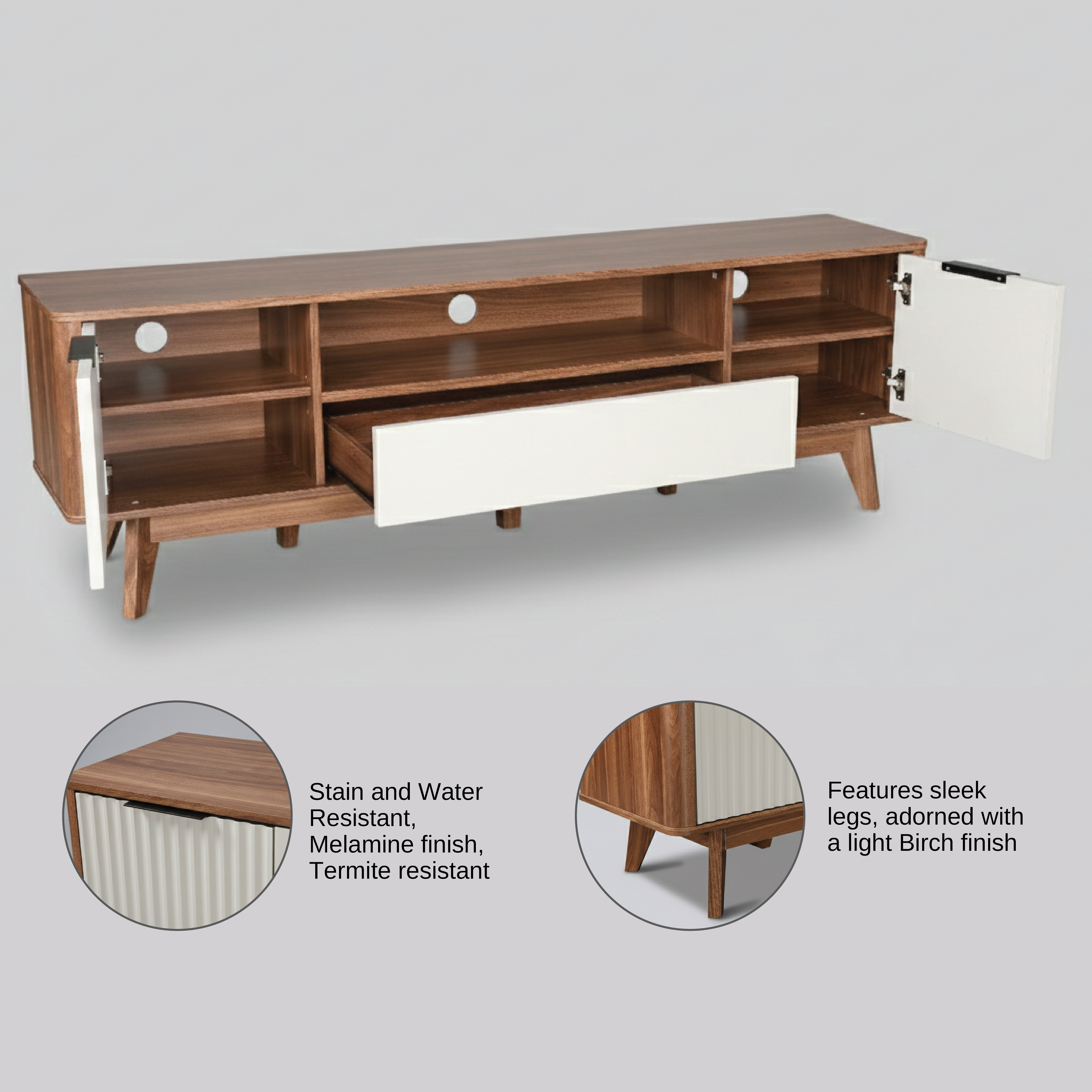 CONCERTO TV UNIT LIGHT GREY