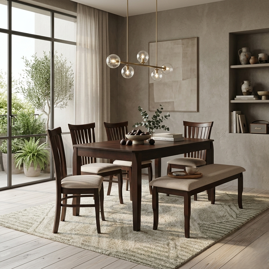 CARDIFF ELITE SW 6 SEATER DINING TABLE