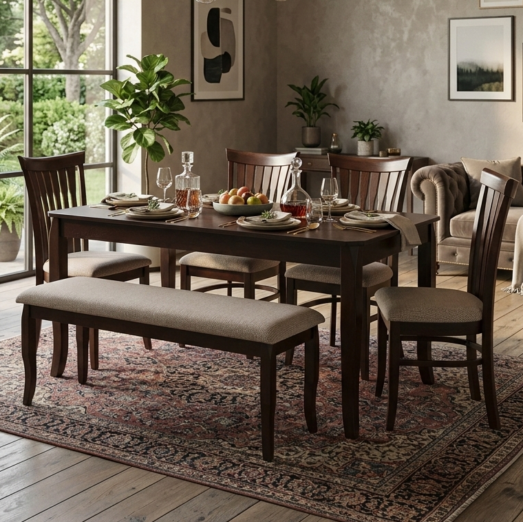 CARDIFF ELITE SW 6 SEATER DINING TABLE