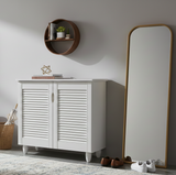 Kaira 2 Door Shoe Rack All White