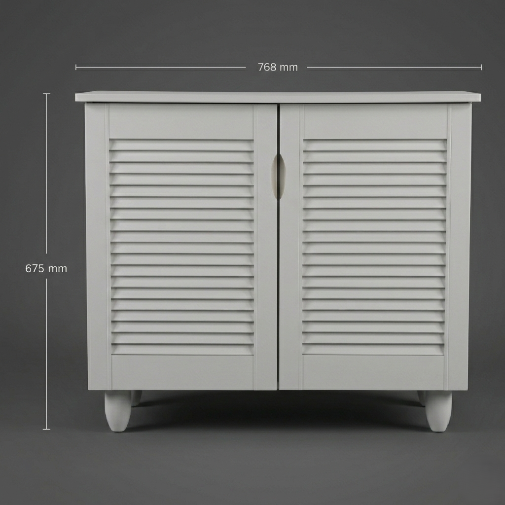 KAIRA 2 DOOR SHOE RACK ALL WHITE