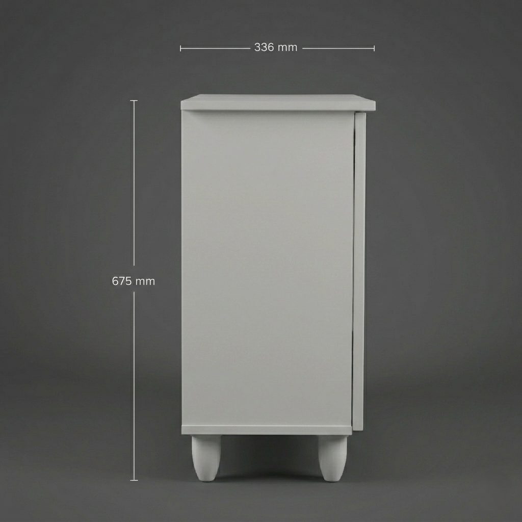 KAIRA 2 DOOR SHOE RACK ALL WHITE