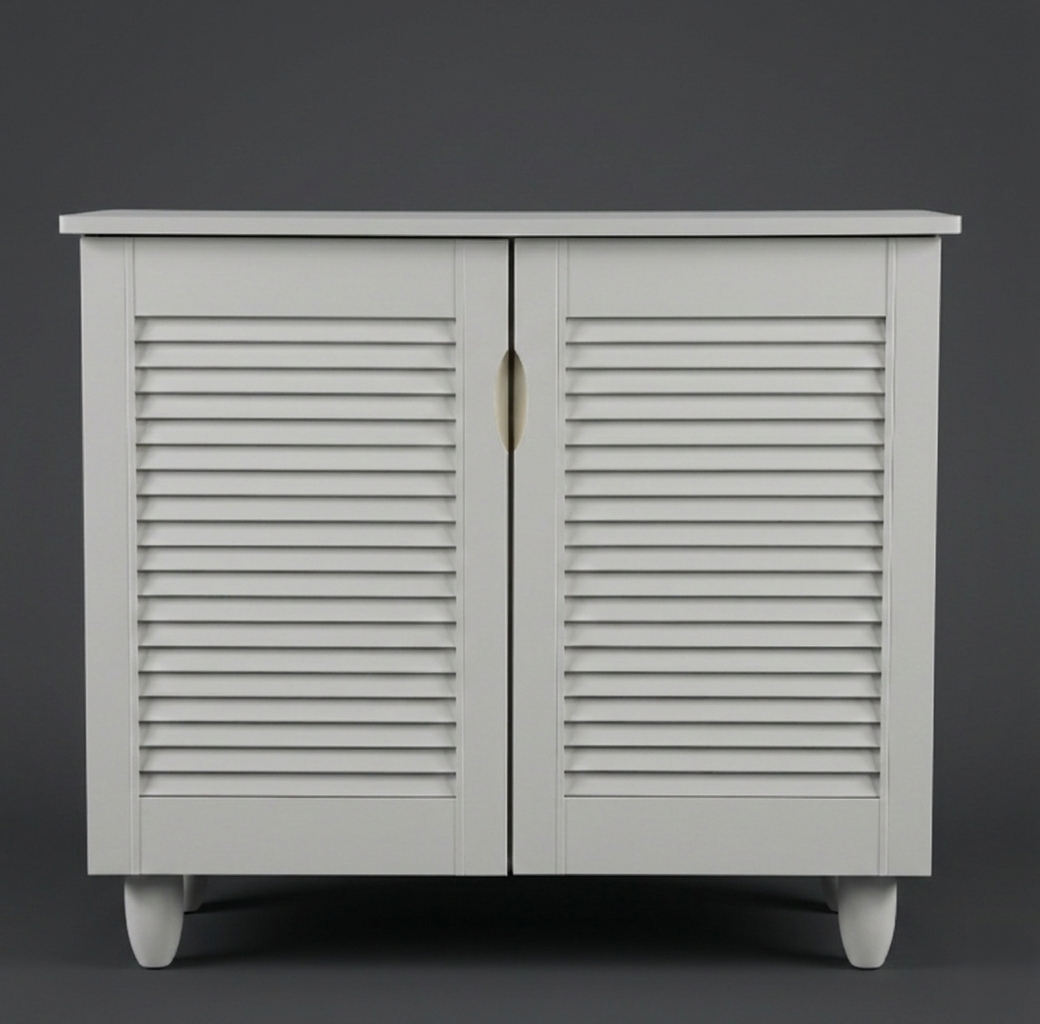 KAIRA 2 DOOR SHOE RACK ALL WHITE