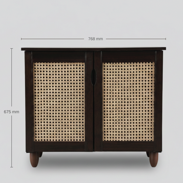 Kaira 2 Door Shoe Rack Wenge New dimensions