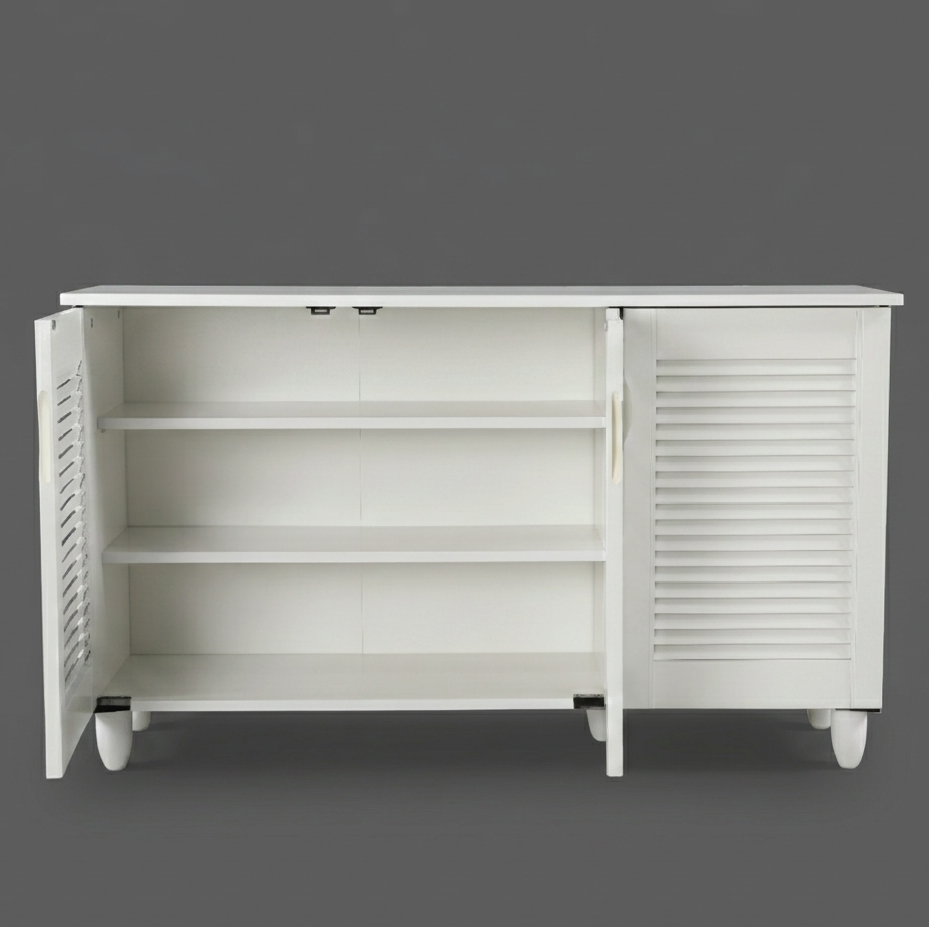 CYRA 3 DOOR SHOE RACK ALL WHITE