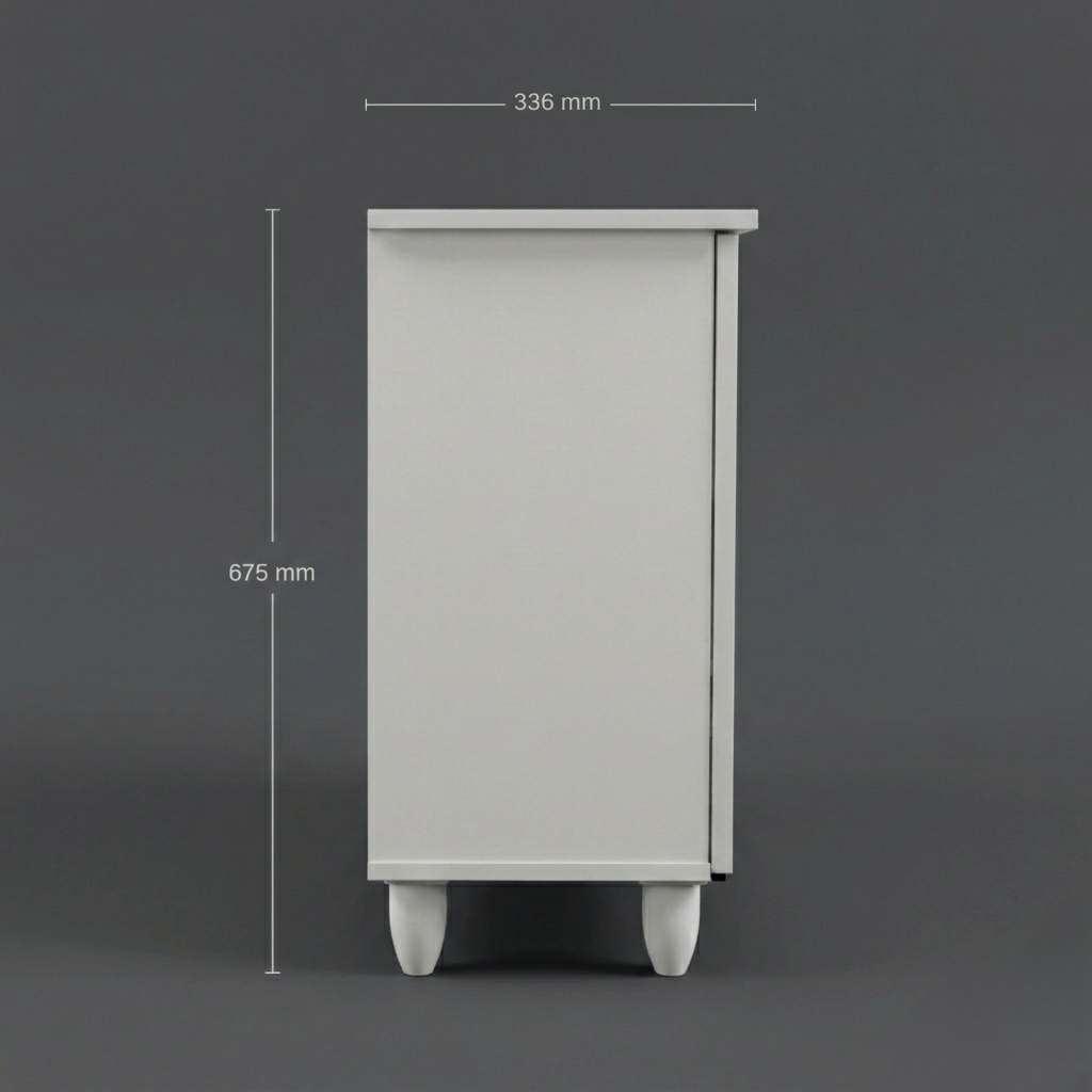 CYRA 3 DOOR SHOE RACK ALL WHITE