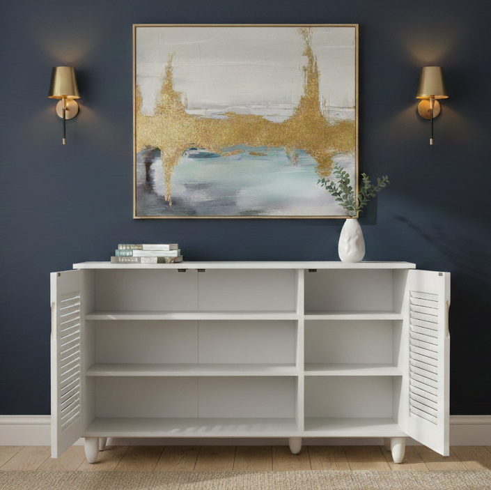 CYRA 3 DOOR SHOE RACK ALL WHITE