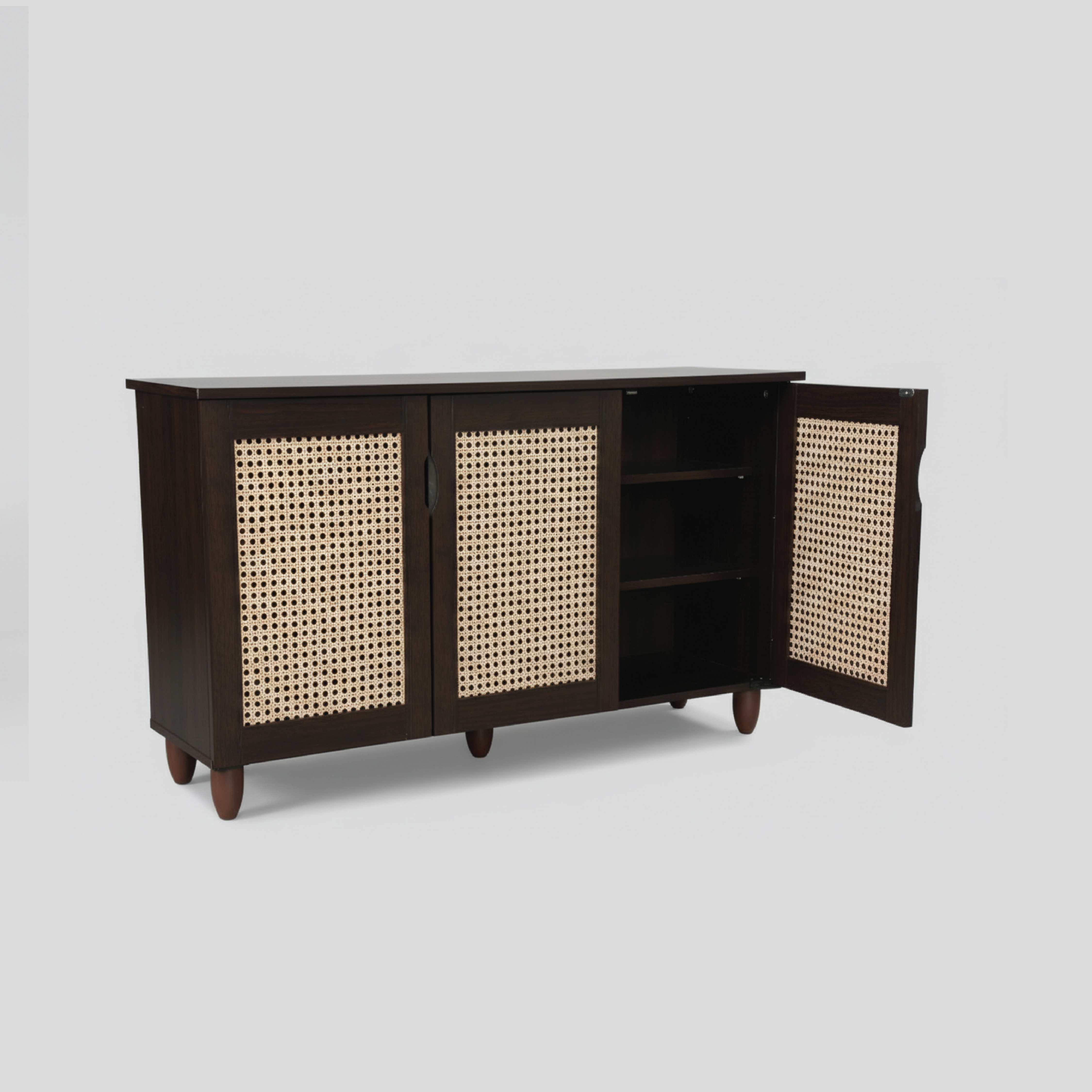 Cyra 3 Door Shoe Rack Wenge New