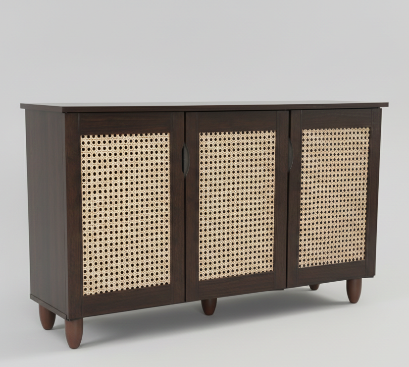 CYRA 3 DOOR SHOE RACK WENGE NEW