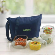 Borosil Daisy Lunch Box Set Of 4 - HomeTown