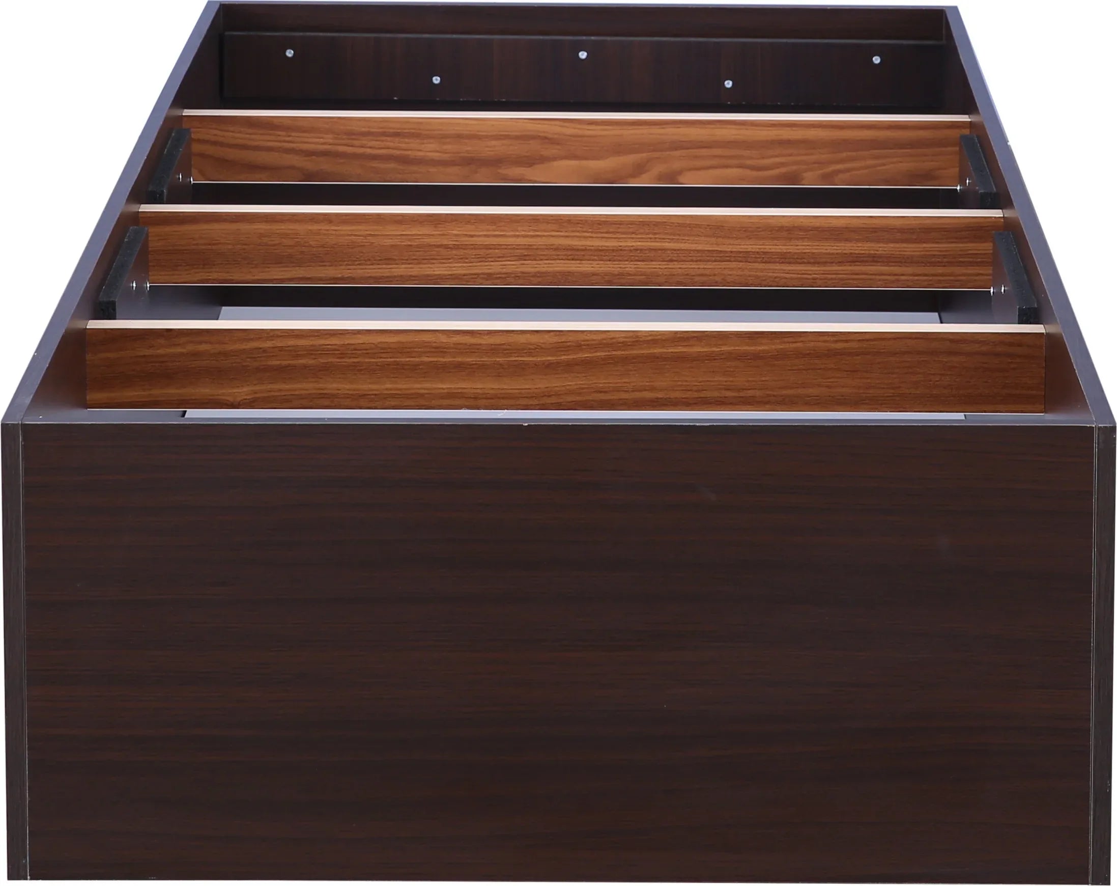 Ria Single bed with Box storage in Walnut Colour - HomeTown