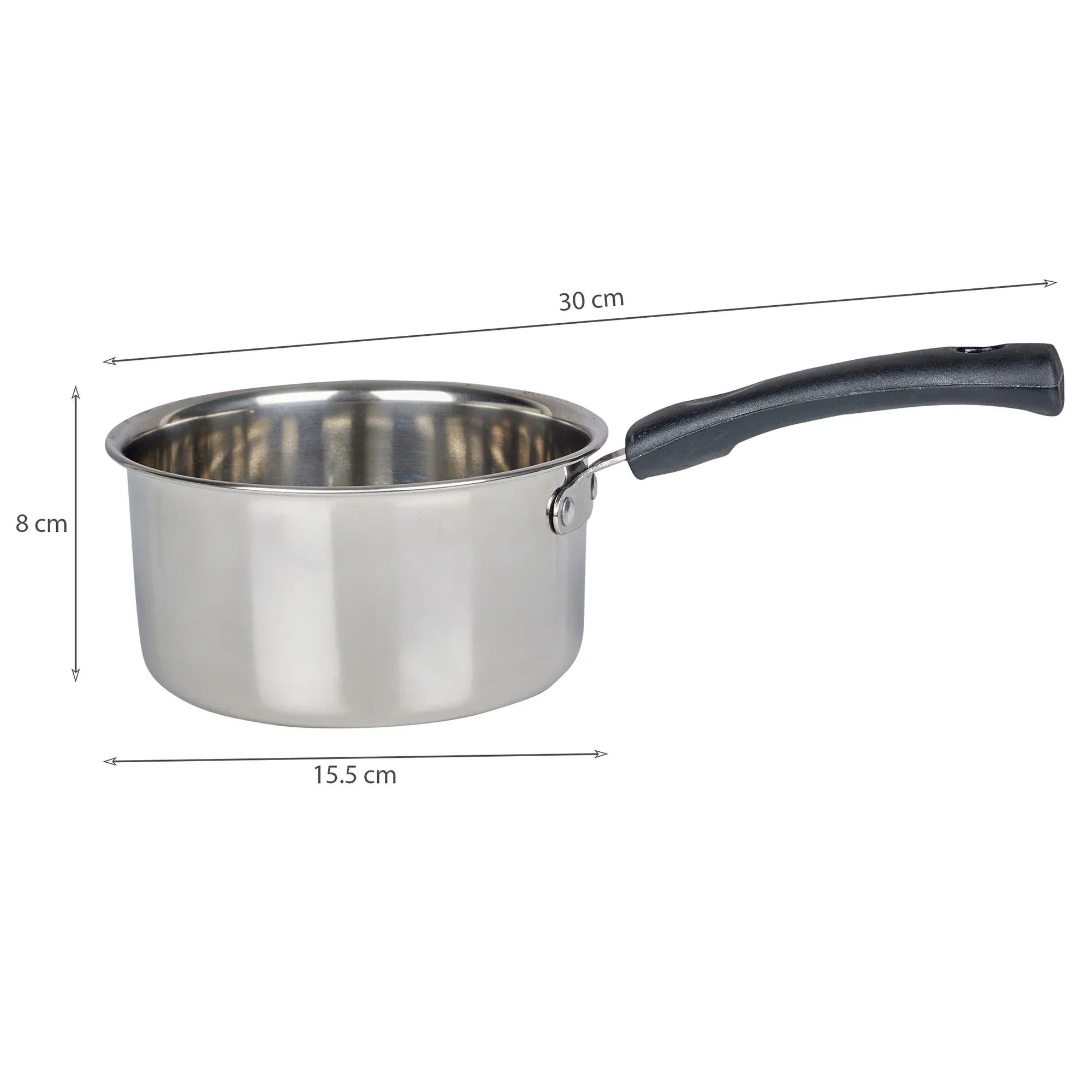 Fiesta Stainless Steel Saucepan & Tope Combo Set of 2 in Silver Colour - HomeTown
