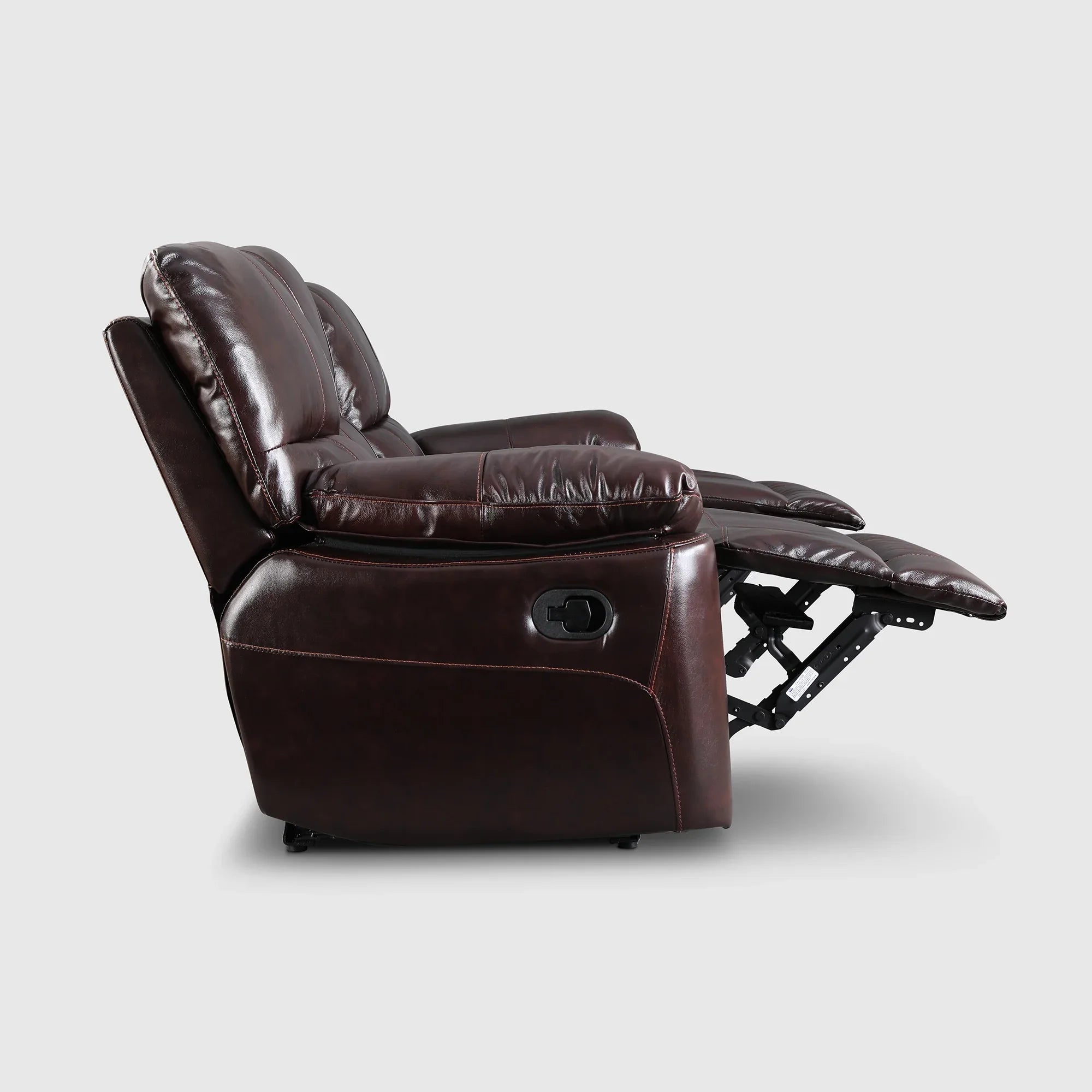 Charles Half Leather Three Seater Recliner - HomeTown
