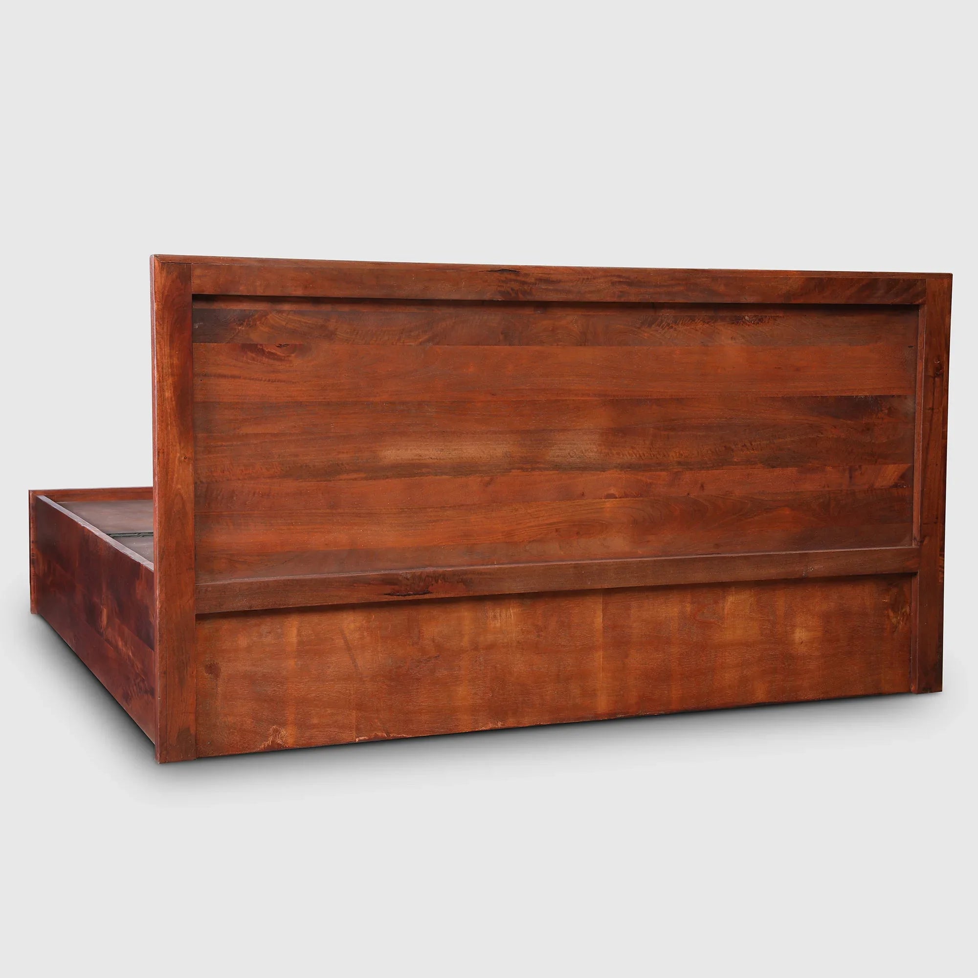 Phoolkari Sheesham Wood King Bed in Honey Finish Colour - HomeTown