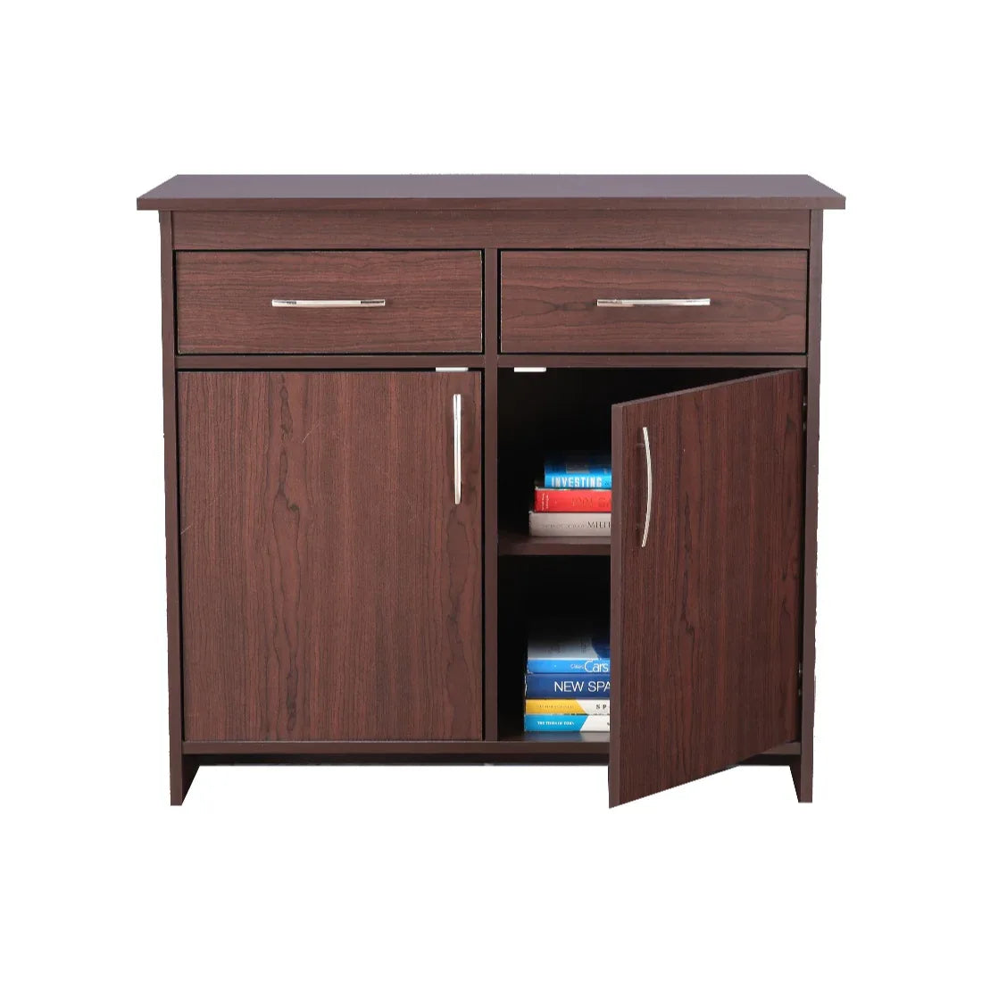 Albert Engineered Wood 2 Door Cabinet in Cherry Brown Colour - HomeTown