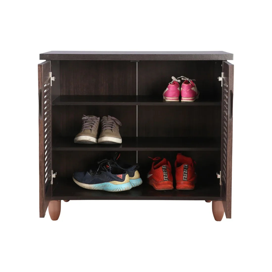 Riveria Engineered Wood Shoe Rack in Wenge Colour - HomeTown