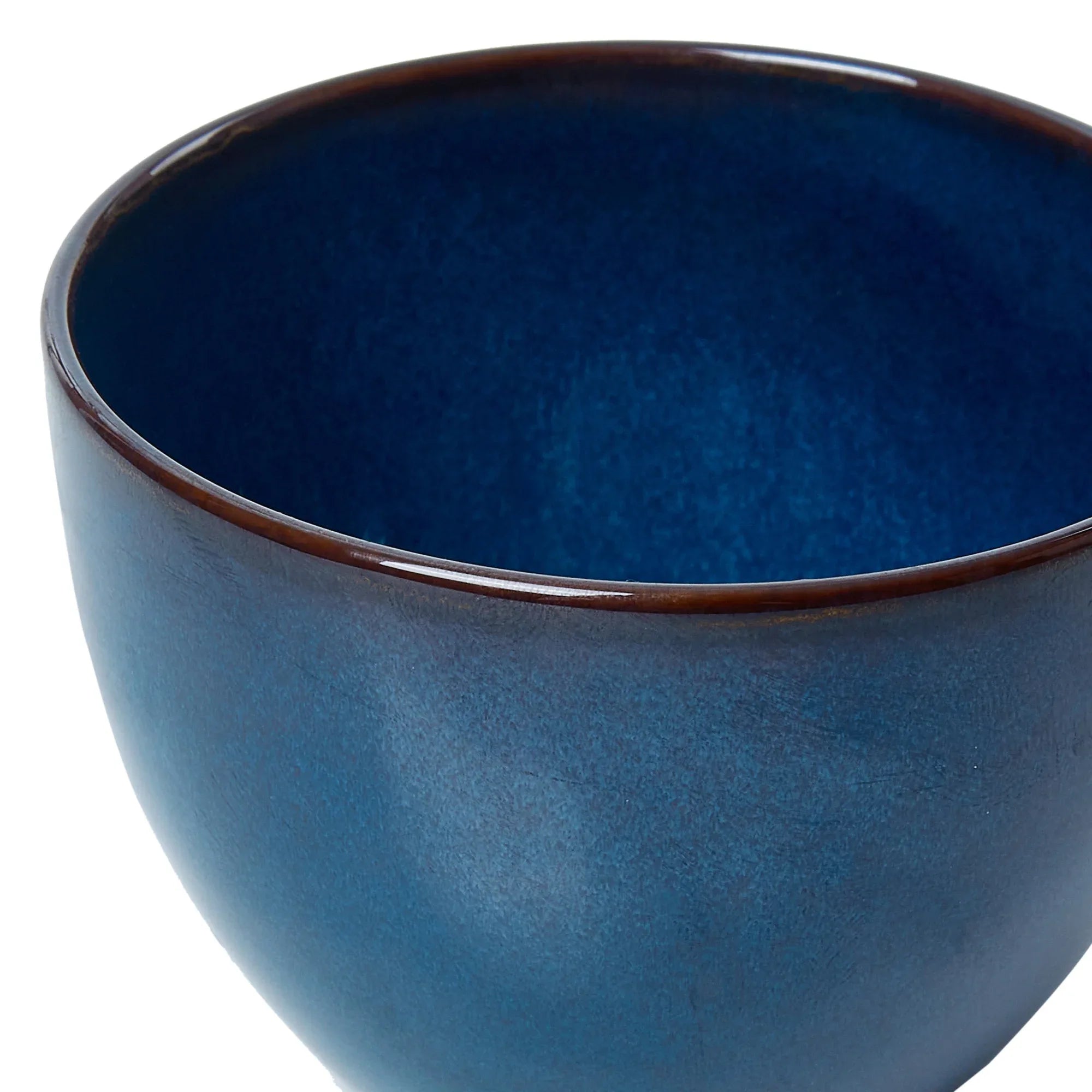 Hygge Studio Pottery Stoneware Cup & Saucer Set of 4 in Navy Blue Colour - HomeTown