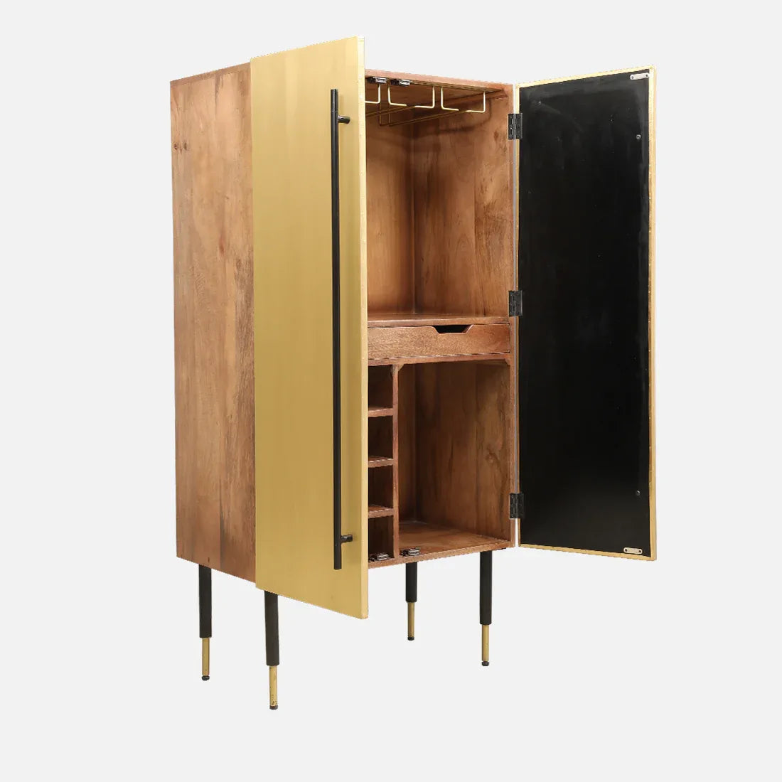 Crested Bar Unit in Brown & Gold Colour - HomeTown