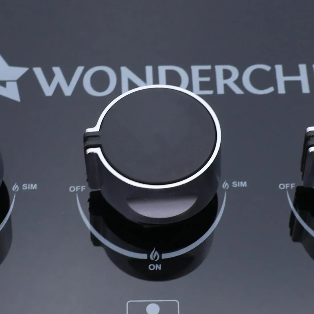 Octavia 1 - Gas Stove, 3 - Forged Brass Burners, 3 - Heavy duty pan support in Black Colour - HomeTown