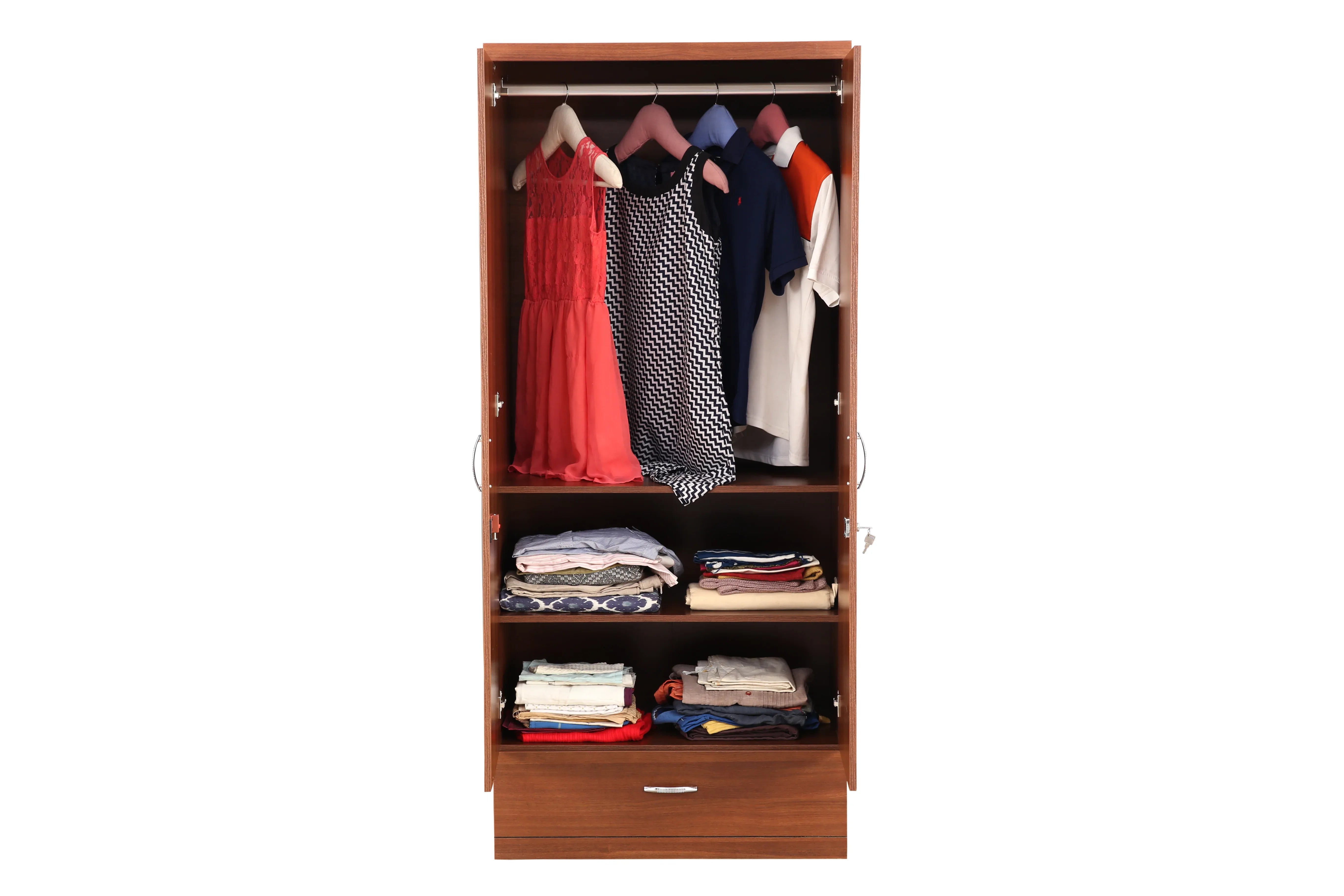 Ultima 2 door wardrobe in Walnut Finish - HomeTown