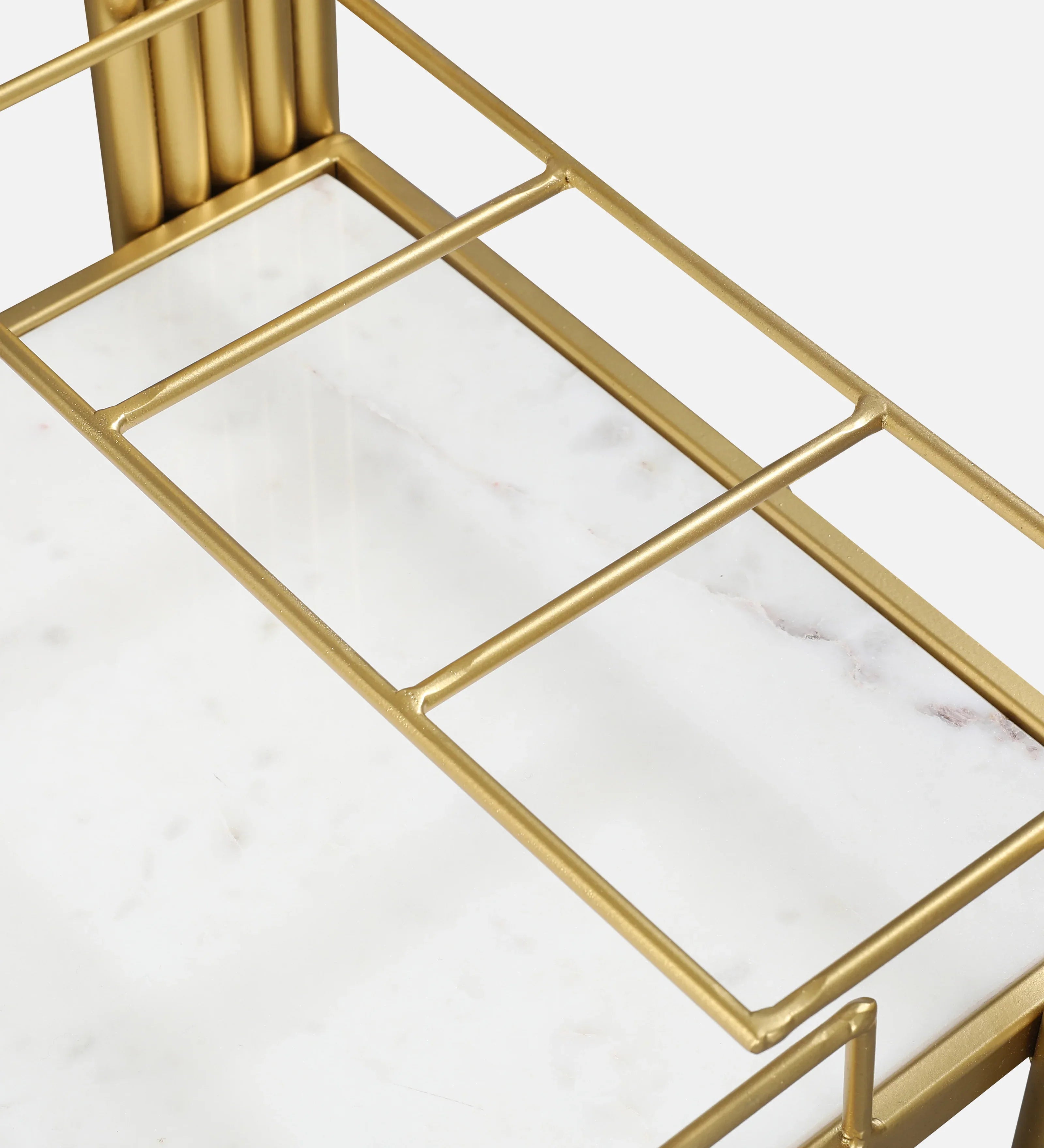 Giove Metal Serving Trolleys in Gold Colour - HomeTown