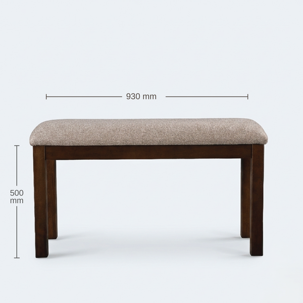 Stonita 4 Seater Dining Bench Copper dimensions