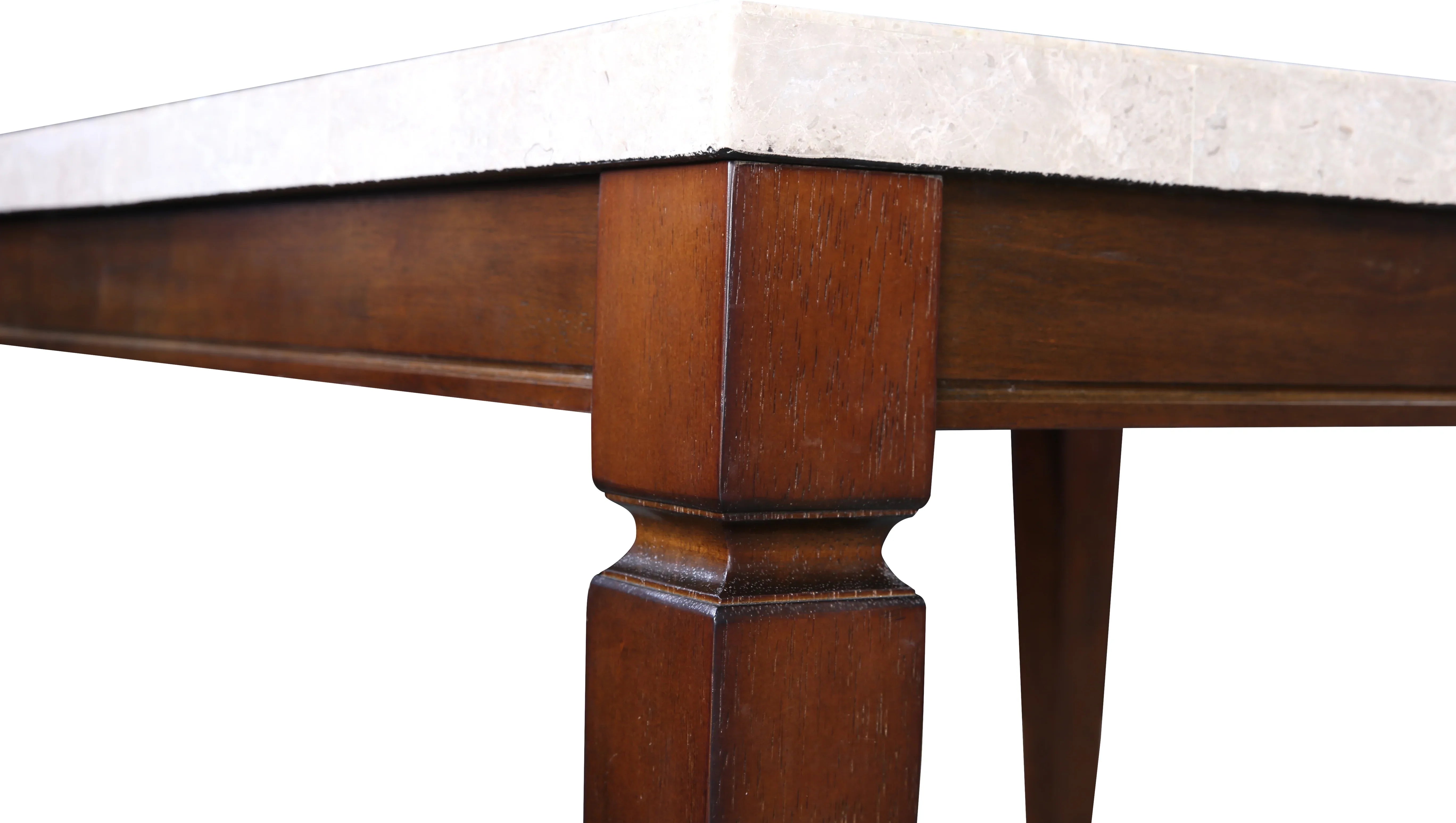 Bliss Marble Top 8 Seater Dining Table with Inlay in Beige Colour - HomeTown