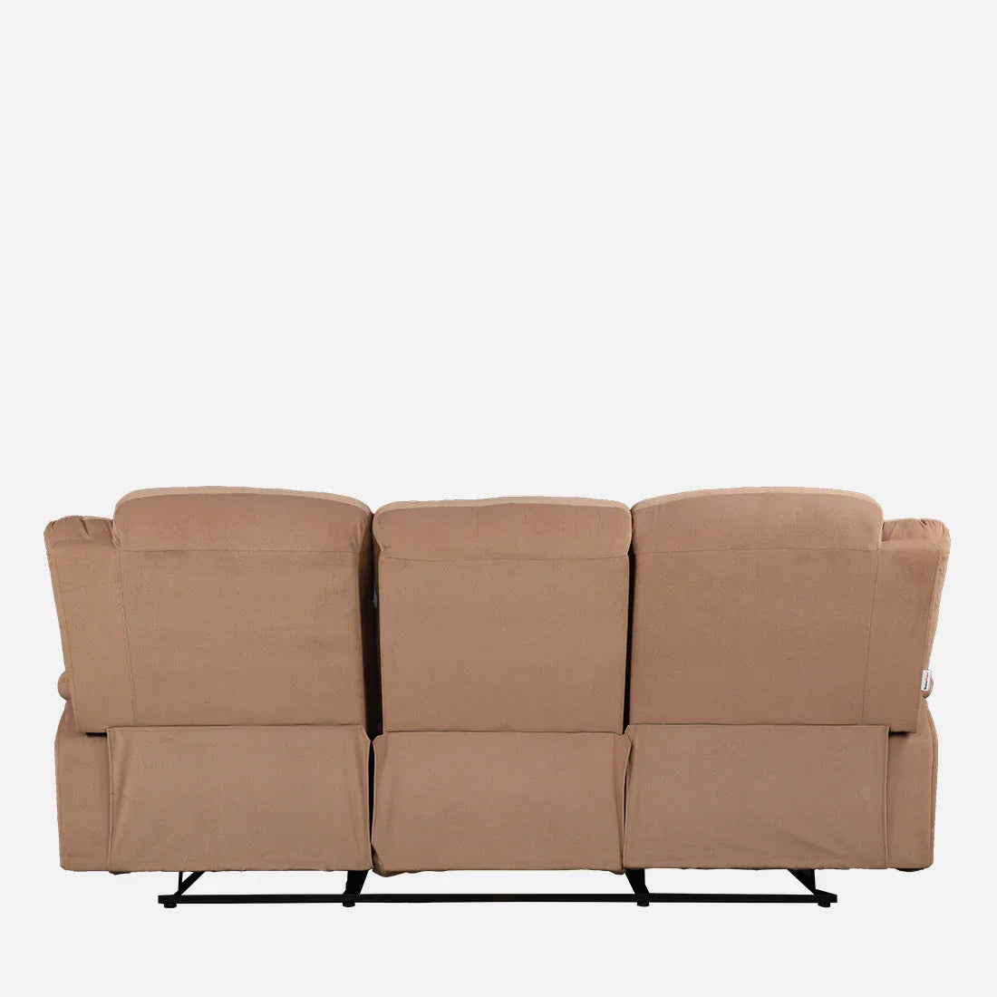 Attila Fabric Three Seater Recliner in Brown Colour - HomeTown