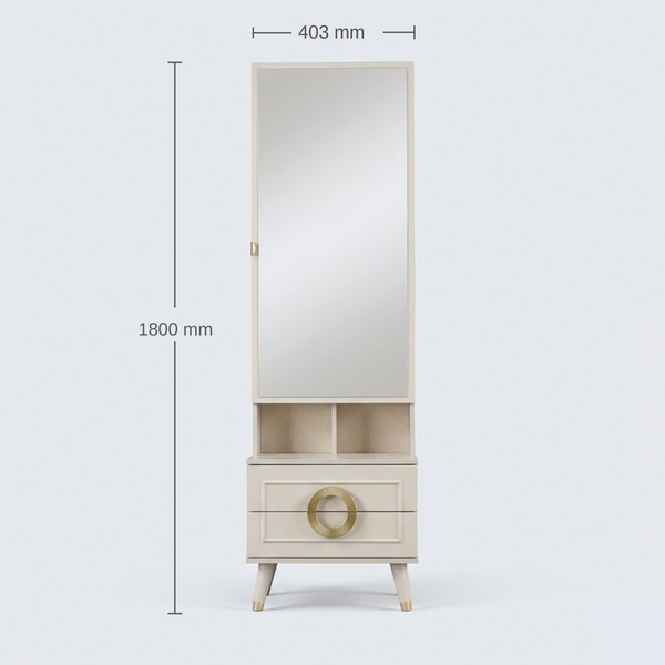 Aurora Dressing Table Pumic Grey dimensions