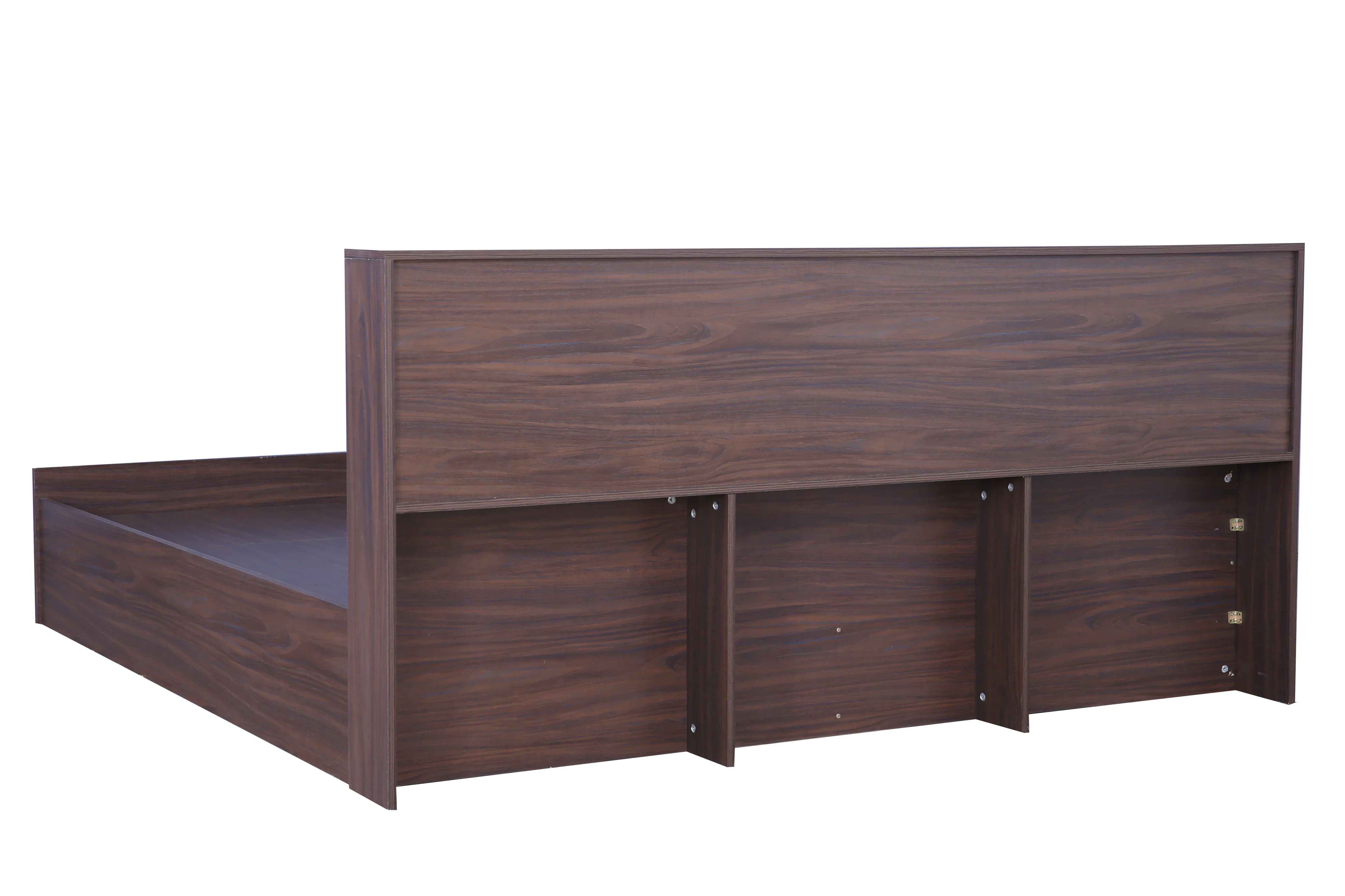 Bolton Queen bed with Box storage in Walnut Colour - HomeTown