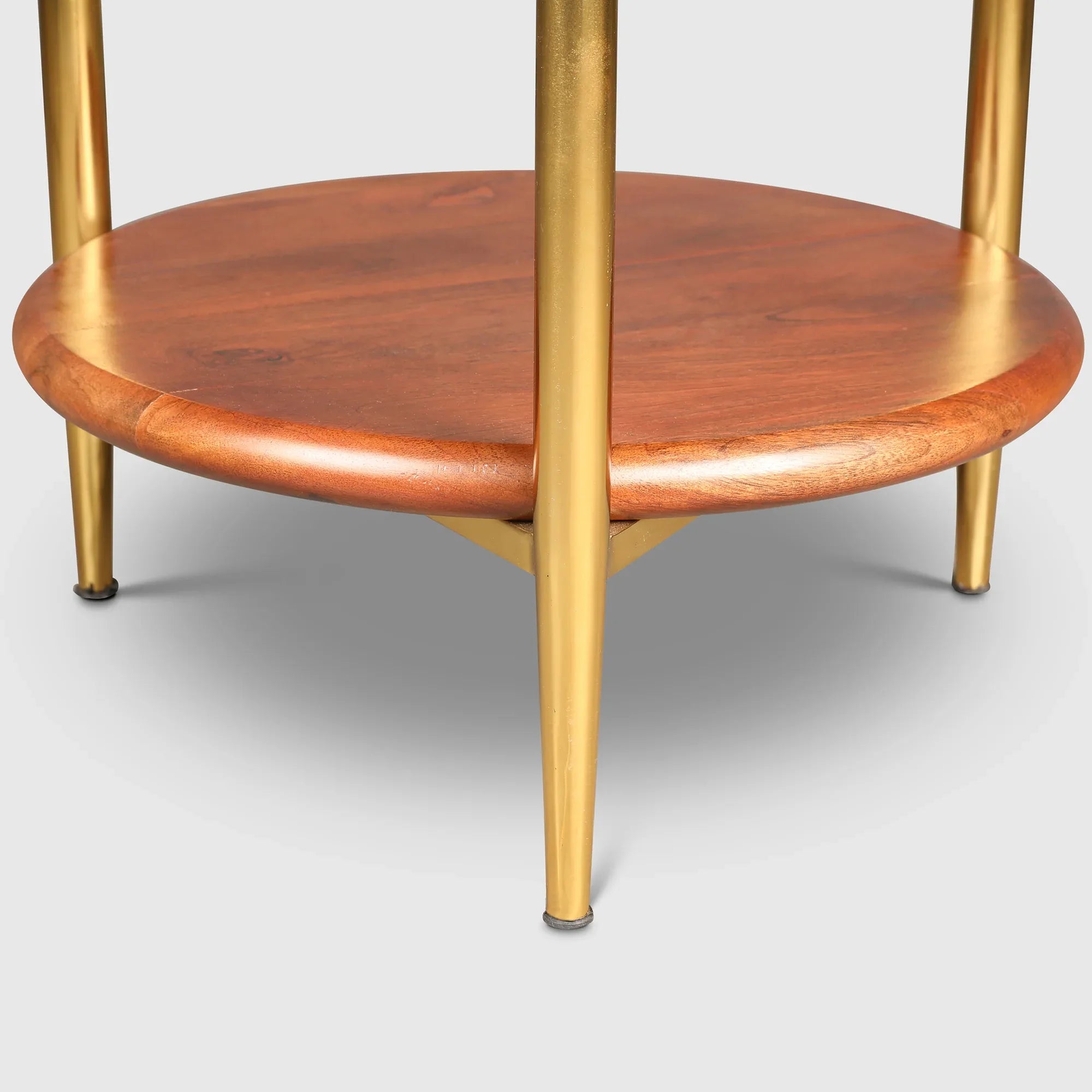 Amira Metal Side Table in Walnut Colour - HomeTown