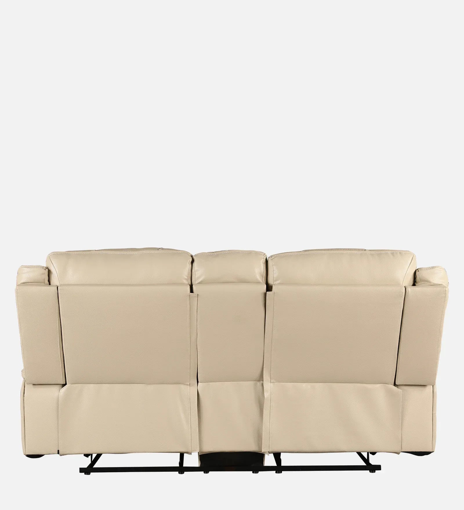 Murray Half Leather Recliner In Beige Colour - HomeTown