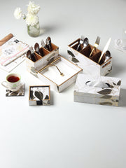 Ivory Noir Bloom Tissue Box