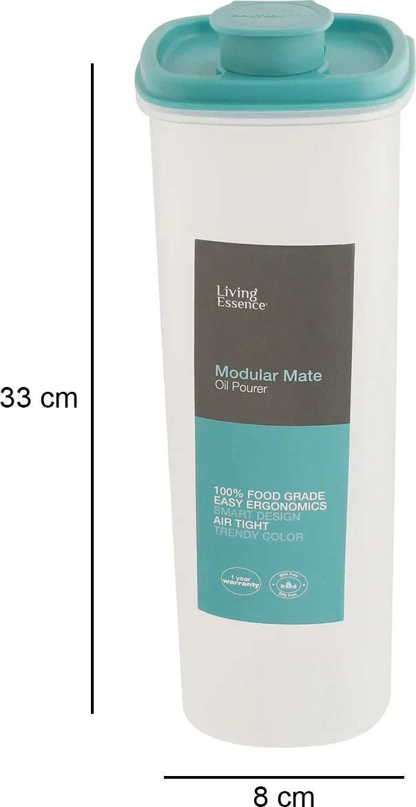Modular Mate Plastic Square Oil Can 1 Ltr by Living Essence
