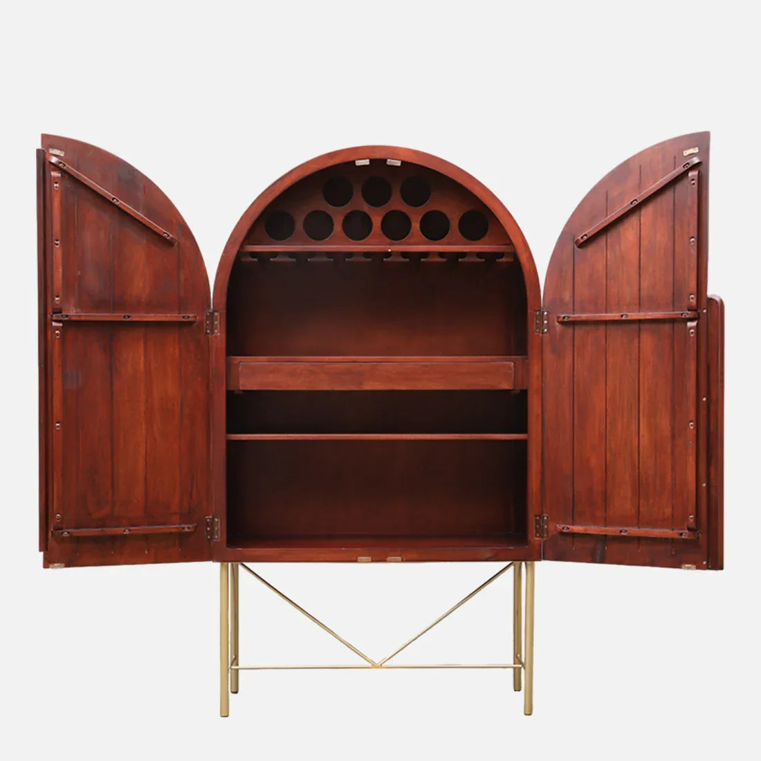 Cressida Solidwood Bar Unit in Walnut Colour - HomeTown