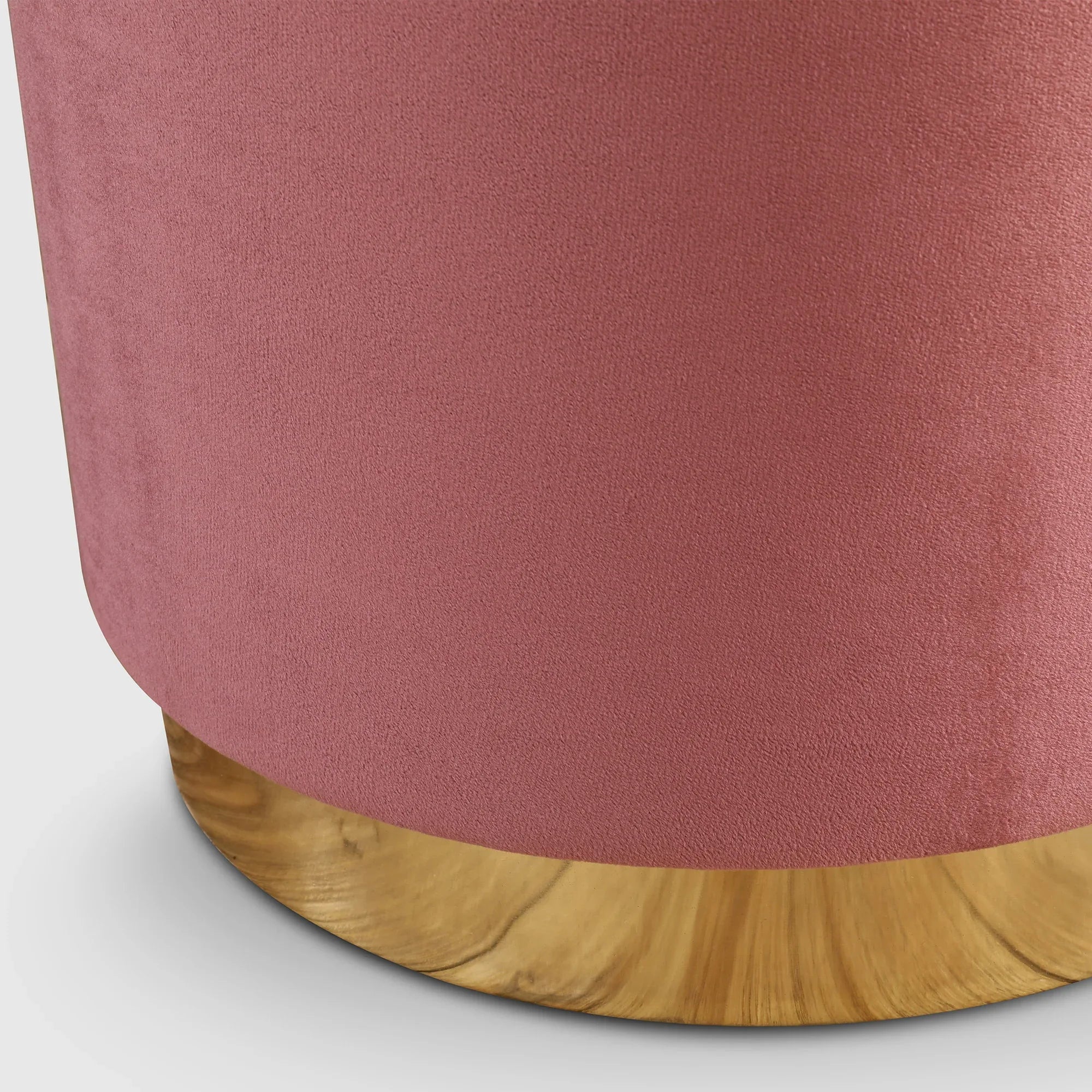 Barrel Fabric Ottomans in Blush Colour - HomeTown