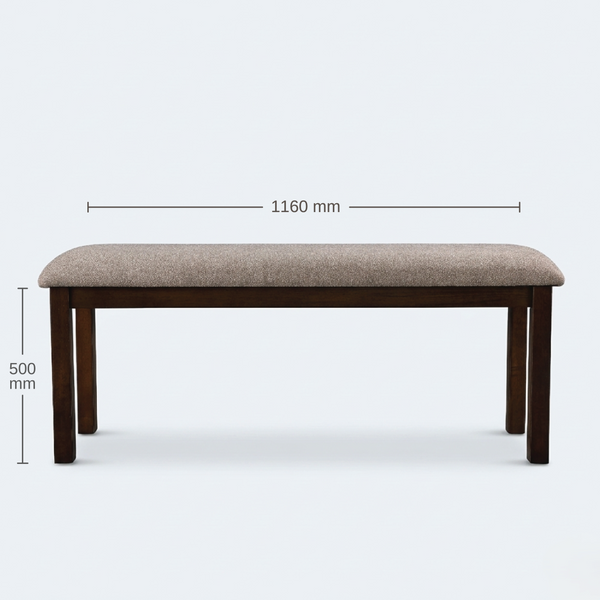 Stonita 6 Seater Dining Bench Copper dimensions