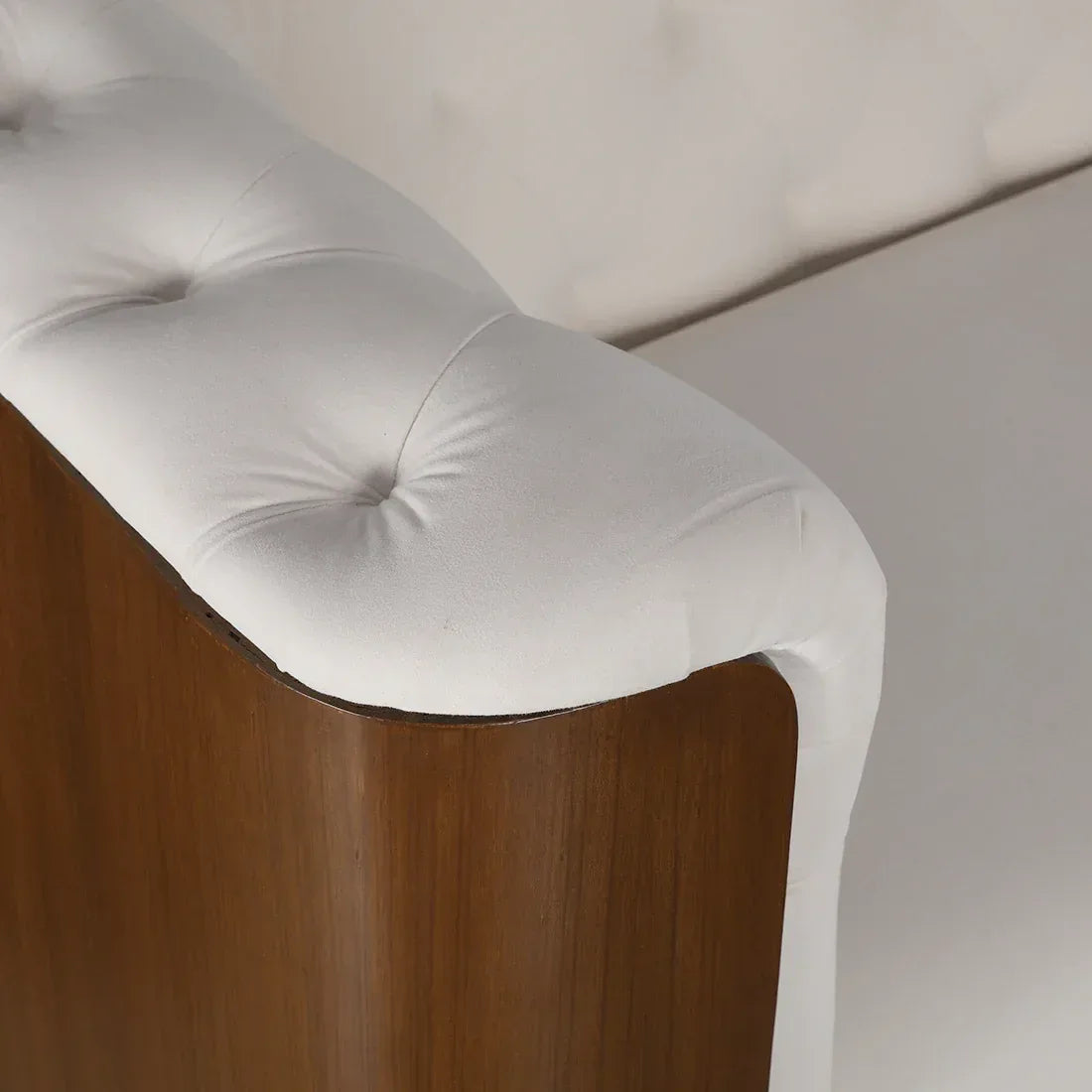 Valentina Fabric Three Seater Sofa in White Colour - HomeTown