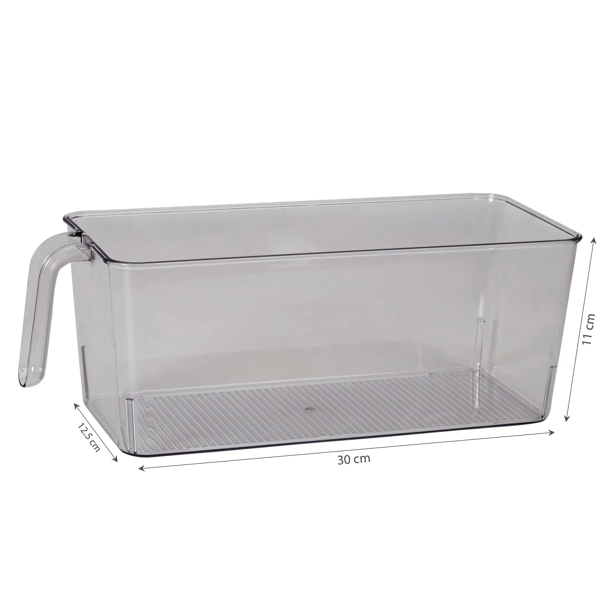 Robusto PET BPA Free Small Fridge Organizer with Front Handle in Transparent Colour - HomeTown