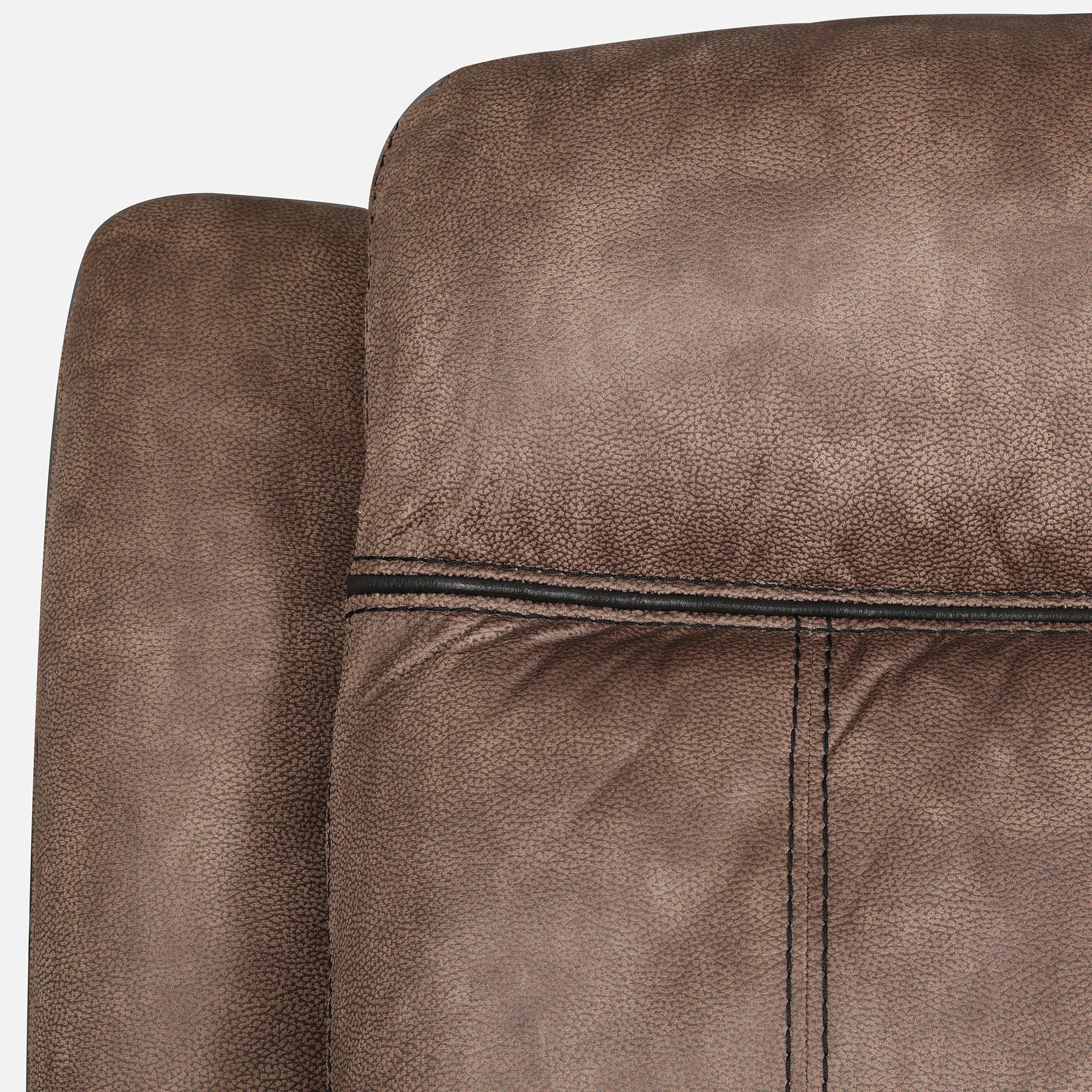 Enfield Fabric 3 Seater Recliner in Grey Colour - HomeTown