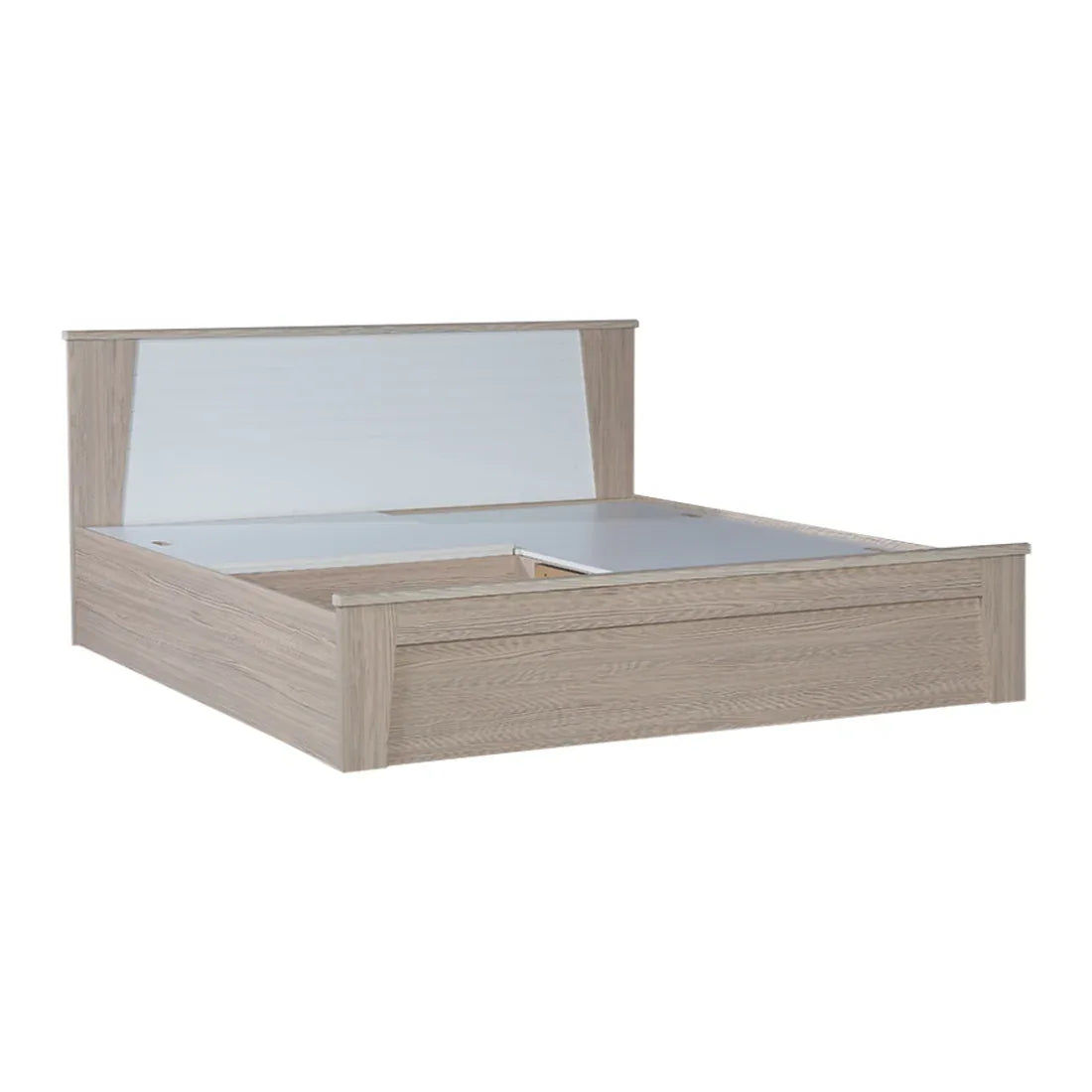 Ambra Queen bed with Box storage in Oak Colour - HomeTown